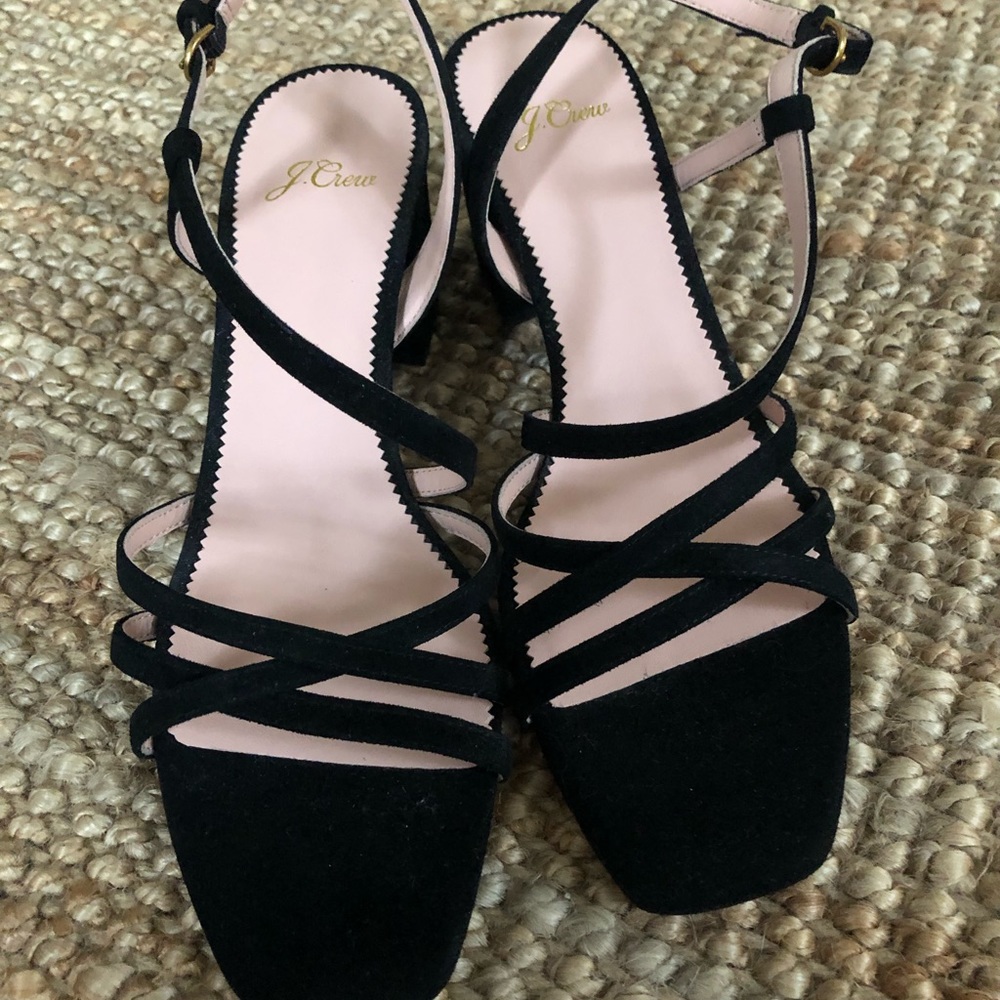 NIB J. Crew Suede Asymmetric Sandal - Picture 2 of 6
